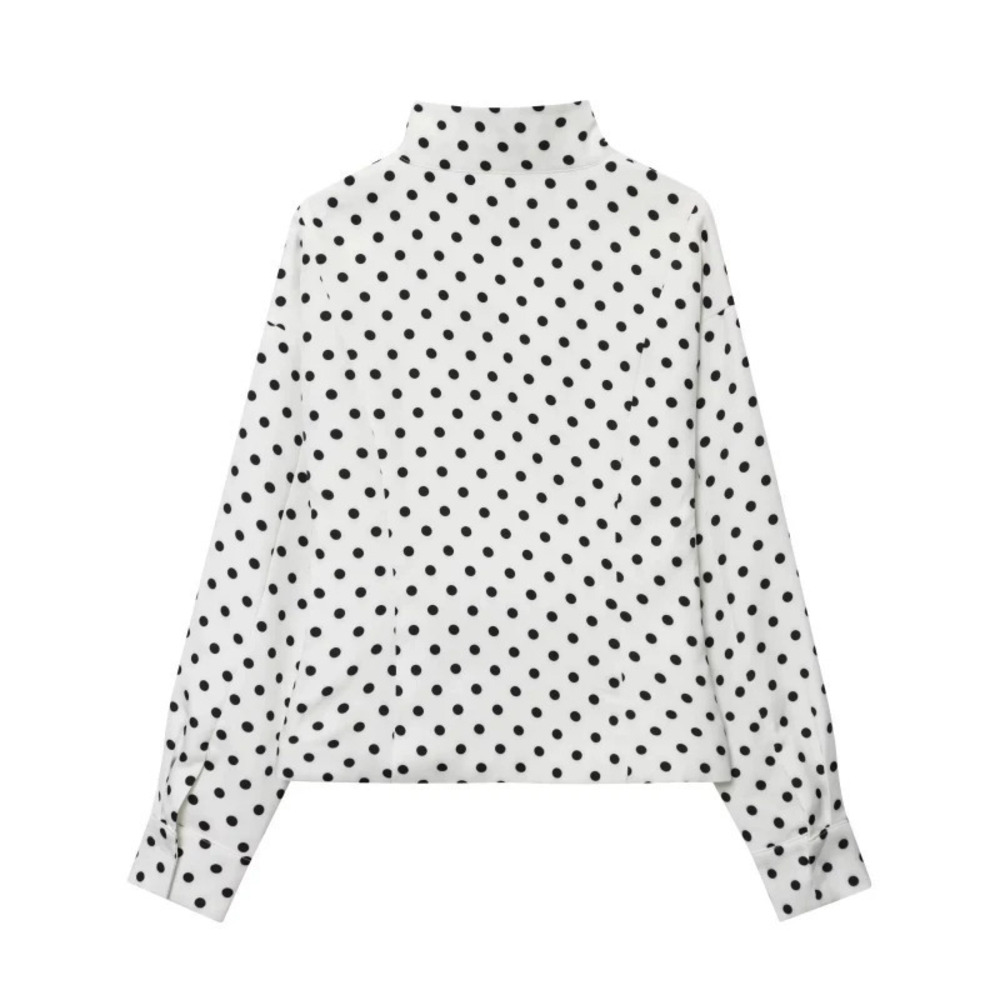 ZARA Womens Chic Waist Cinching Polka Dot Jacket